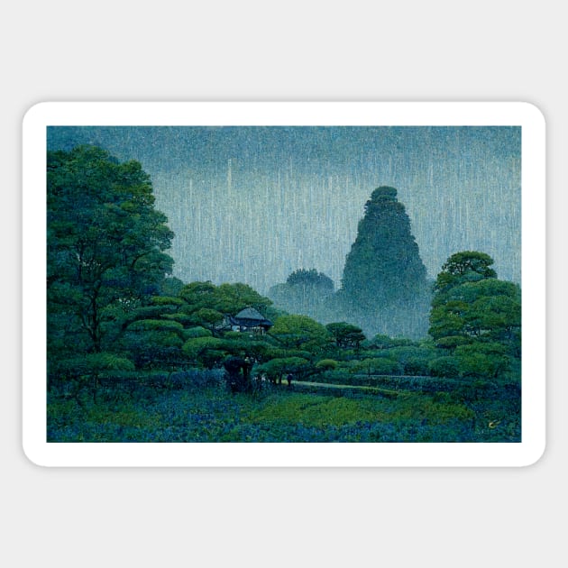 Rainy Evenings Sticker by RLP.Art